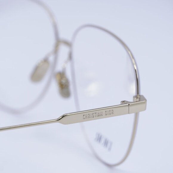 Dior ULTRADIORO A1U A000 Eyeglasses Gold 57mm Aviator Frame - Picture 10 of 11